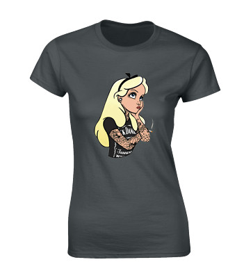 ALICE TATTOOS DAMEN T SHIRT LUSTIG COOL GOTH PUNK DESIGN MUSIK RETRO KLASSIKER