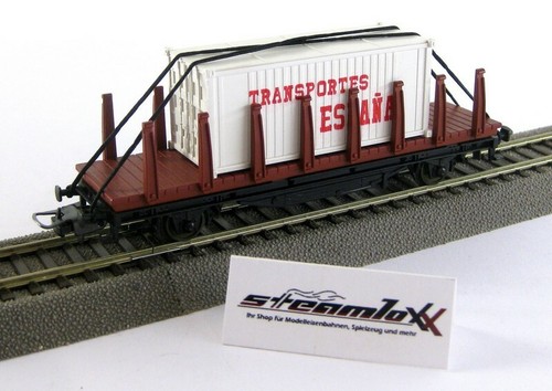 Ibertren 2361 H0  Güterwagen Rungenwagen mit Container der RENFE  X00001-26089 | Zustand: Gebraucht