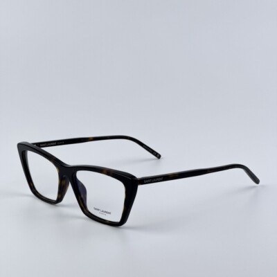 Saint Laurent Men Eyeglasses Havana Cat Eye SL737 MICA THIN  display picture 2