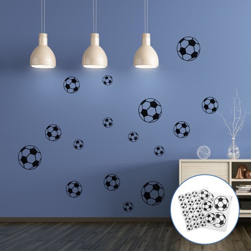 4 Sheets Wall Background Sticker Black Stickers Football Child eBay