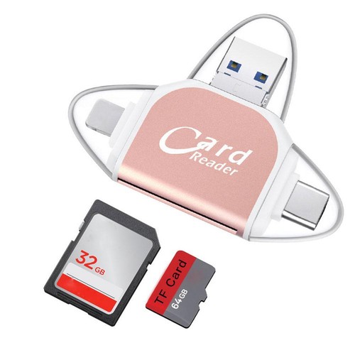 Multi-Port 4 in1 Universal Card Reader Memory Card Reader Multiport Adapter 2024 - Photo 10/12