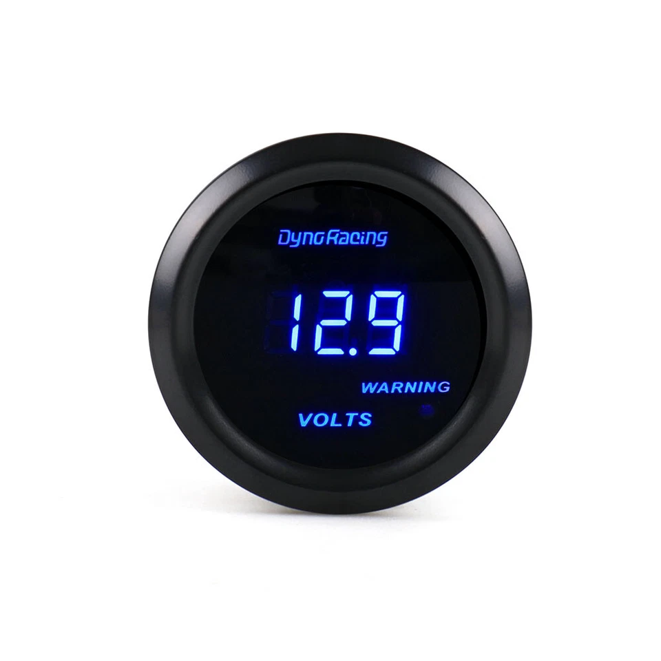 2" 52mm Universal Blue Digital LED Volt Meter Electronic Voltage Gauge Tint Lens - Image 3 of 4