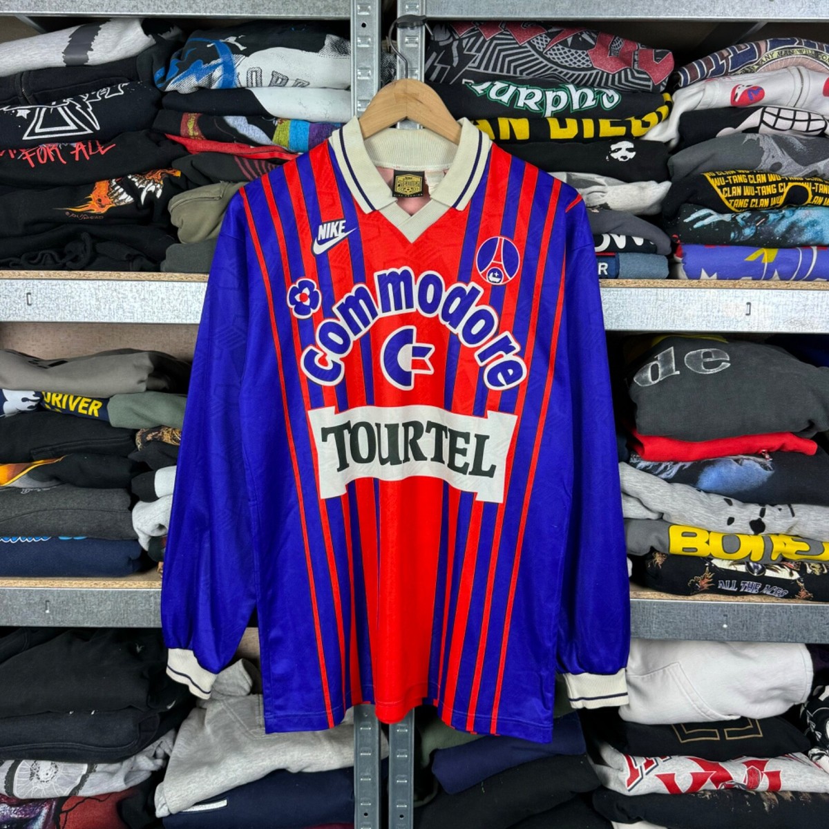 NIKE PARIS SAINT GERMAIN 1993 1994 HOME L/S FOOTBALL SHIRT NIKE PARIS SAINT GERMAIN 1993 1994 HOME L/S FOOTBALL SHIRT