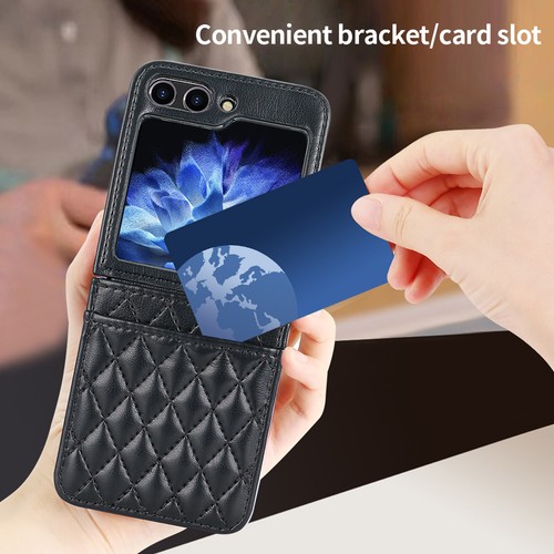 Funda tipo billetera estilo moda diamante abatible 6 5 4 para Samsung Galaxy Z con ranura para efectivo - Imagen 5 de 11