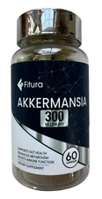 Fitura Akkermansia Digestive Capsules - 300 Billion AFU - 60 Count - Ex: 10/26