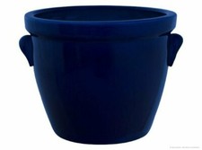 KERAZO Keramik BLAU Blumentopf Pflanzkübel Venus m. H. 19x15cm robust frostfest