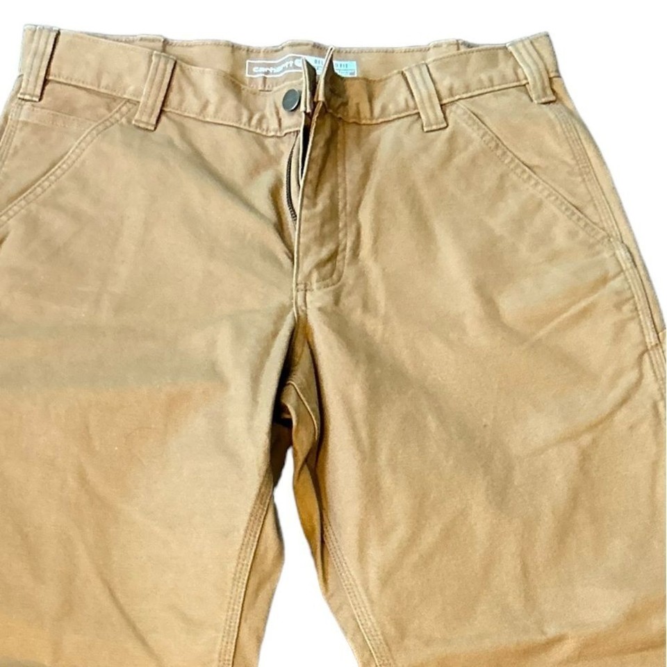 Carhartt Men's Double Front Canvas Utility Cargo Pants Brown Size 32