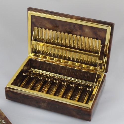Set de Fumador VINTAGE Alabastro Tallado a mano Cigarrera ITALIA c.1960 - Imagen 2 de 11