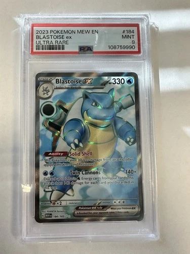 Pokemon TCG 2023 Blastoise EX 184/165 English PSA 9
