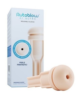 Autoblow AI Ultra Anus Sleeve Beige Soft Realistic Replacement Sleeve