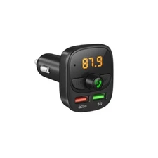Just Wireless Bluetooth FM Transmitter for Car, with USB Charger Black