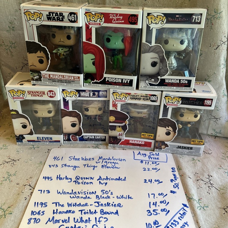 Funko Pop! Collectible Figures Random Lot Of 7