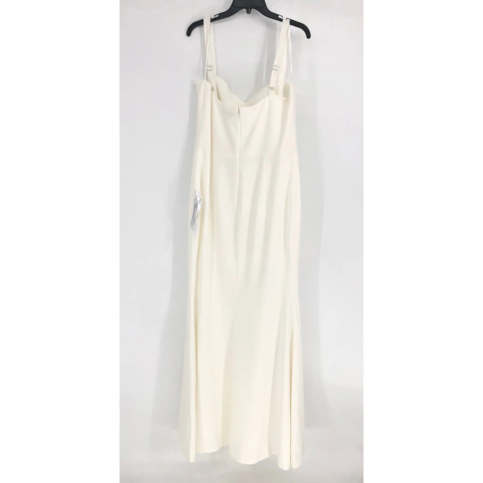 OFF WHITE DRESS THE POPULATION Abito Estella XL 10 12 bianco sporco abito spacco senza maniche nuovo con etichette
