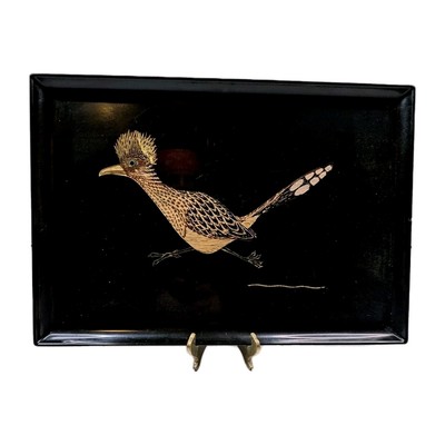 Couroc Monterey California Mid Century Modern Roadrunner Serving Tray 18 X 12.5 