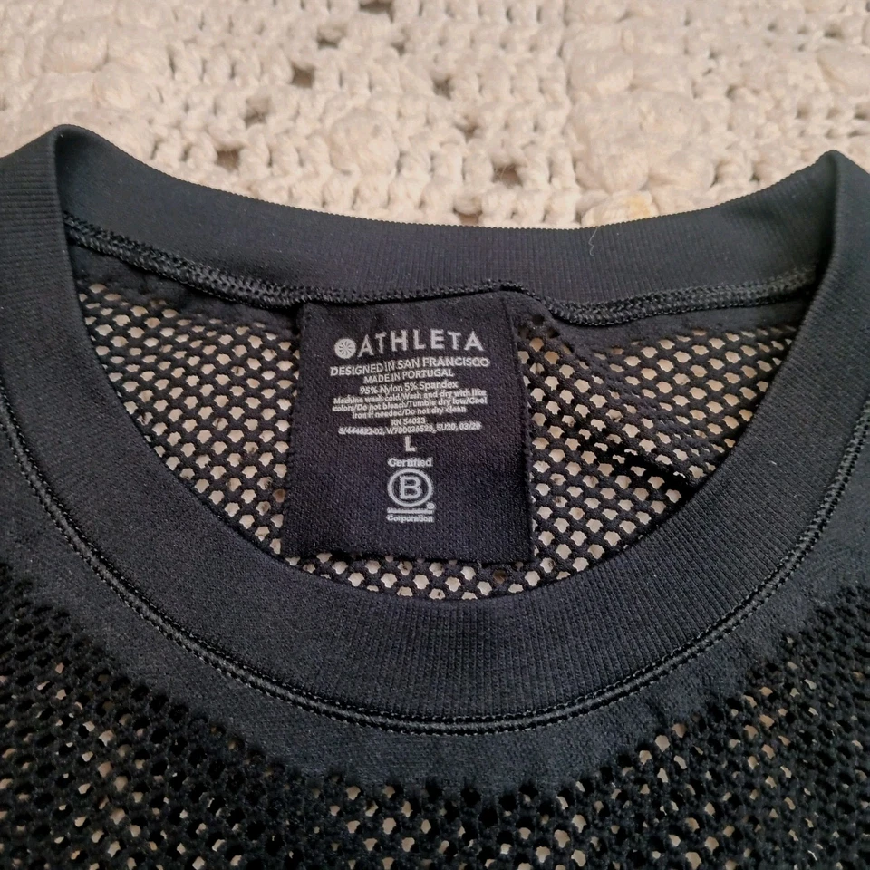 Camiseta sin mangas Athleta Oxygen para mujer L lote de 2 detalles de corte negro y ciruela Lazer Preppy Foto 3 de 4