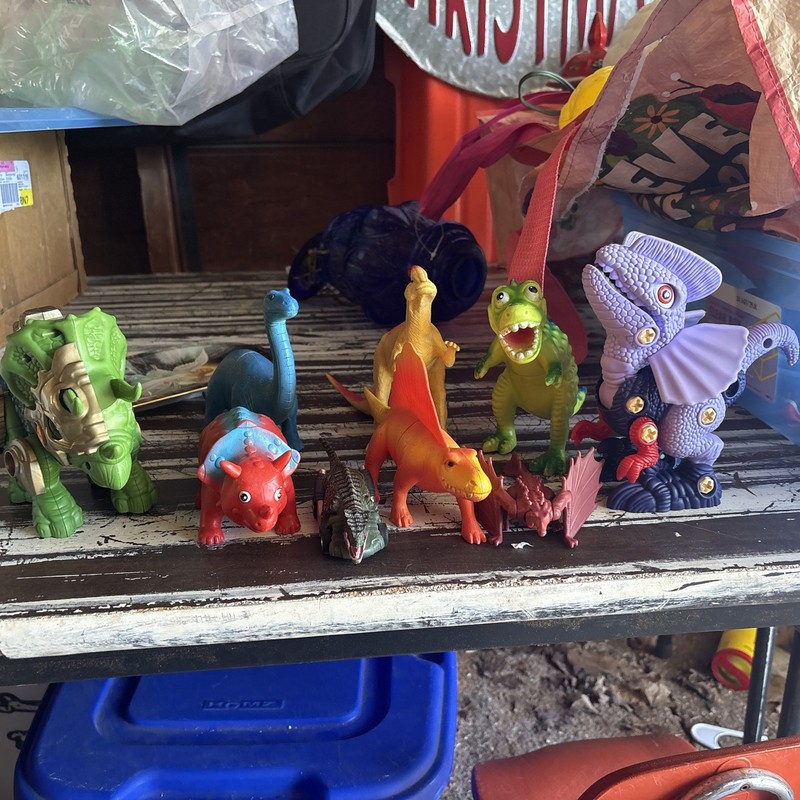 Dinosaur Lot Plastic And Puzzle Toys Kids