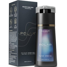 Polar Haircare - Hair Dye Shampoo for Gray Hair for Women Men Jet Black Natu