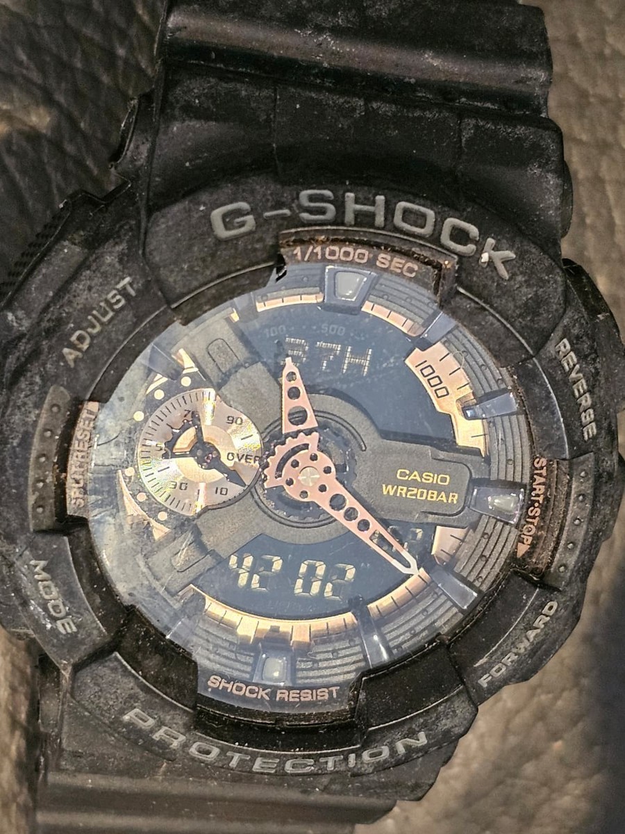 Casio G Shock WR20bar 5146 GA-110GB Black Gold MEN Watch - For