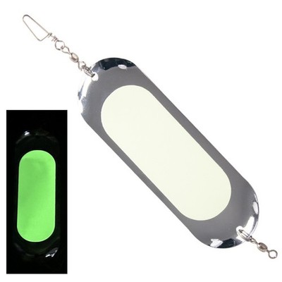 12 cm Metal Flasher Trolling Dodger for Salmon with Glow in Dark Effect
