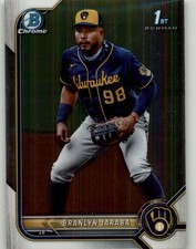 2022 Bowman Branlyn Jaraba Chrome Prospects #BCP-15 Milwaukee Brewers