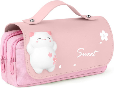 Federmäppchen Mädchen groß mit 3 Fächern Schlampermäppchen Stiftetasche