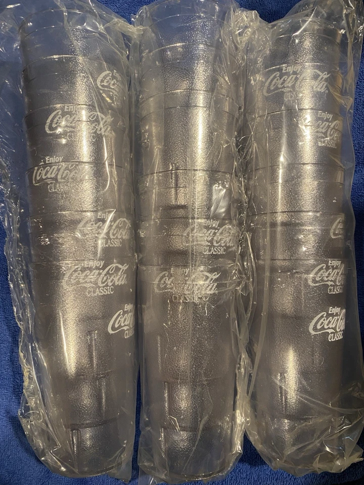 Copos de plástico novos (6) Carlisle Coca-Cola copos transparentes restaurante 20 oz - Imagem 4 de 4
