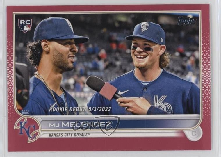 2022 Topps Update Debut Mother's Day Hot Pink 41/50 MJ Melendez Rookie RC 02wb