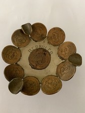 Cenicero de monedas mexicanas vintage ~ Peso ~ México ~ Centavos ~ Cenicero de mediados de siglo ~ 1940-1959