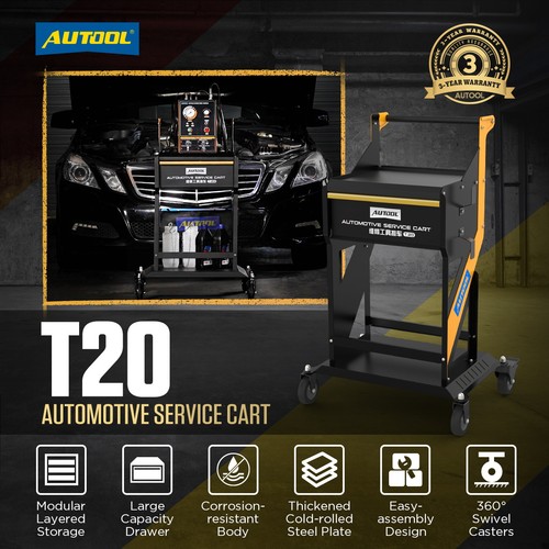 Automotive Parts Cart Body Shop Tools Storage Trolley Rack Rolling Tool Cart US - 第 2/18 張圖片