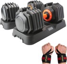 Adjustable Dumbbell Set 50 lbs 10-in-1 Bi-Directional Adjustable Dumbbells,1
