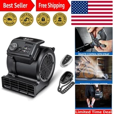 AM201R 3 Speed Floor Fan, 156W 550 CFM Air Mover, Utility Blower Fan, Carpet ...