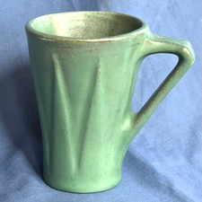 Vintage 1930s Catalina Pottery - RARE Hot Chocolate Mug - Arts & Crafts GREEN