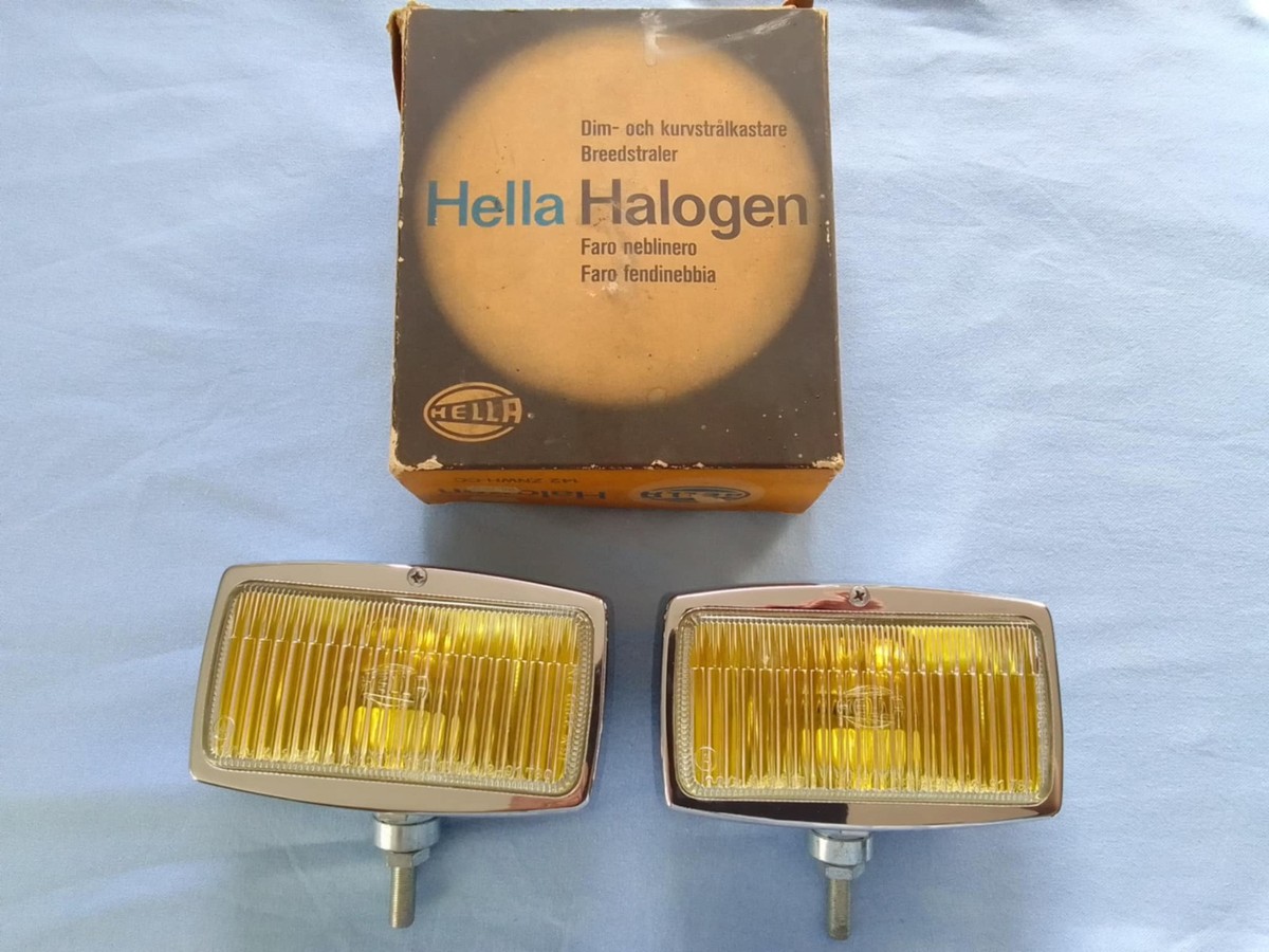 Hella 138 Yellow Chrome Fog Lights VW beetle Porsche Mercedes 190