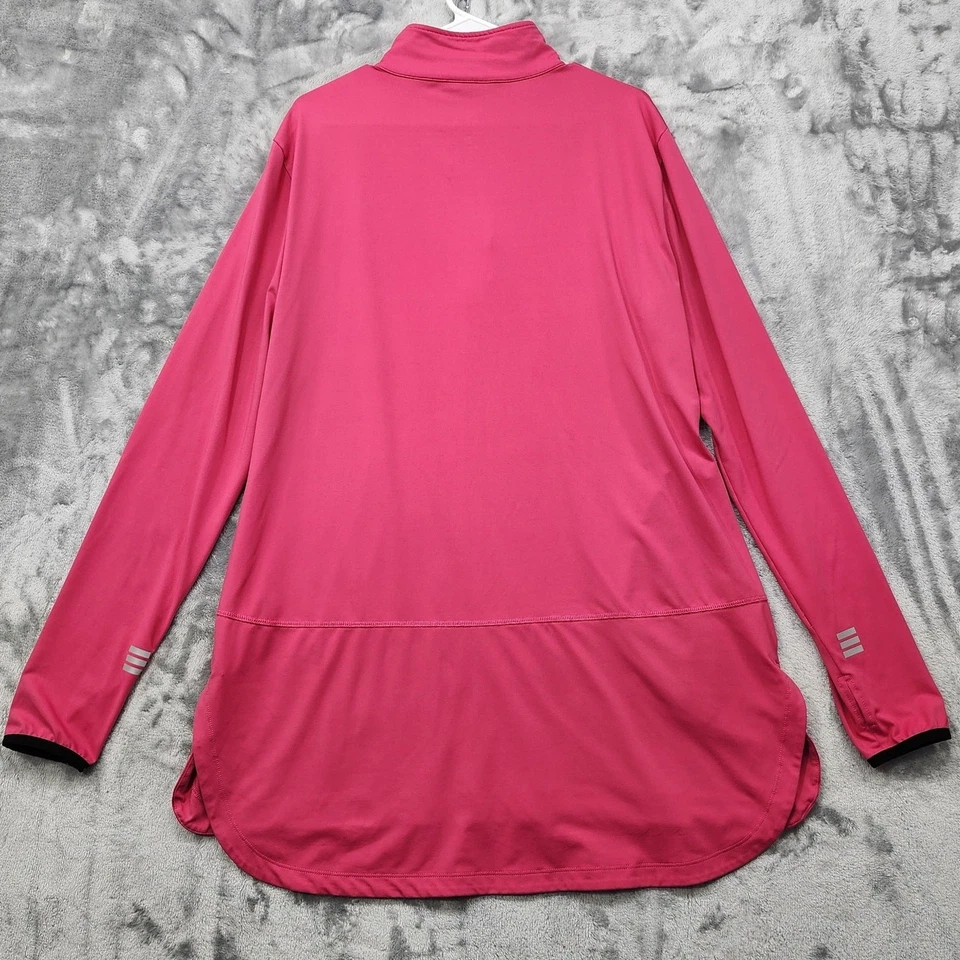Veil Top Womens XL Pink Spark Half-Zip Tunic Pullover Long Sleeve Thumbholes  - Image 4 of 4