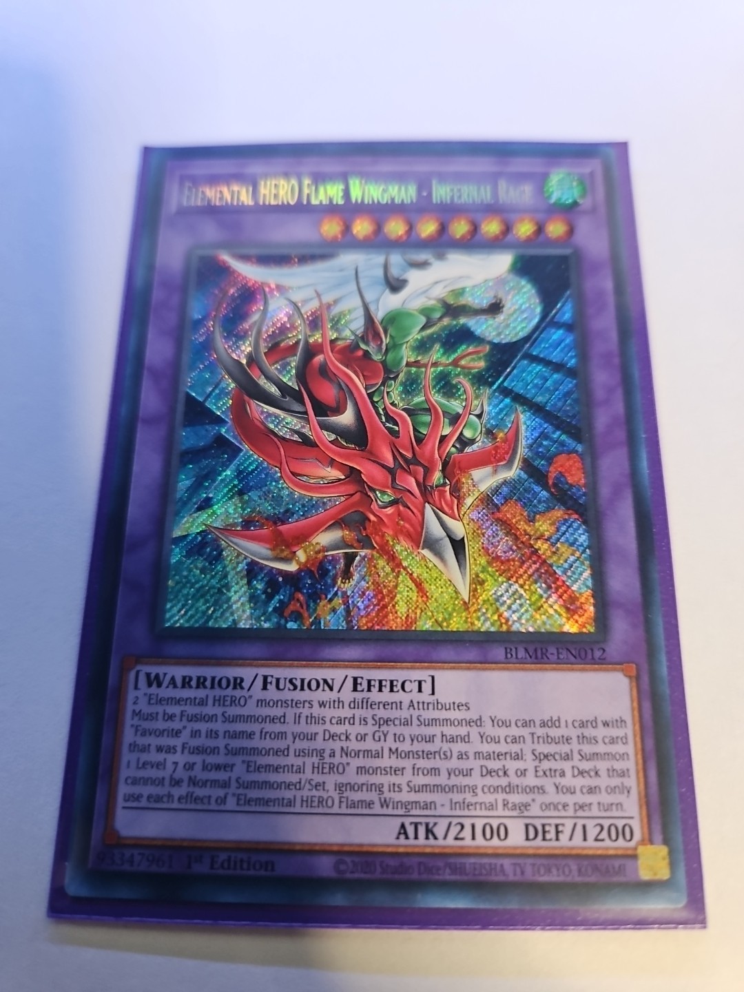 Elemental HERO Flame Wingman - Infernal Rage BLMR-EN012 Battles of Legend:...