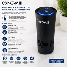 Oxnova Portable Air Purifier Hepa Uvc Ionizer Pm2.5 Sensor Freshener Home Car