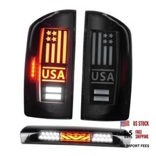 LED Tail Light LED Tail Lights 3rd Brake Light 3-Piece Smoked Lens TB