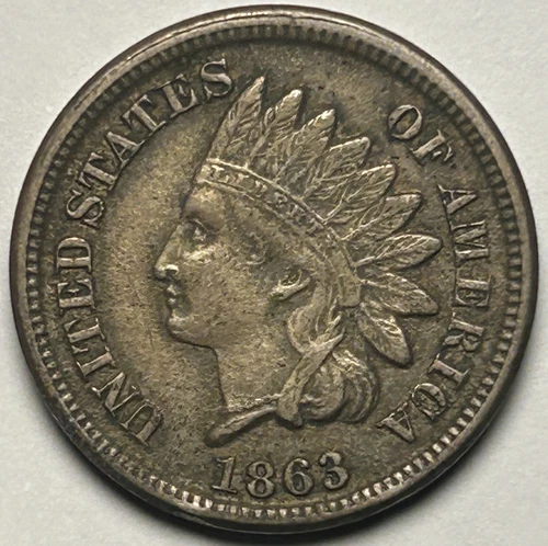 1863 Indian Head Cent — XF+ Condition, Original Surfaces 🔥