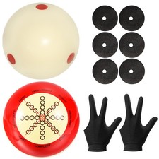 Hordolry Billiard Training Cue Ball Dots Practice Cue Ball, 2Pcs Standard Size
