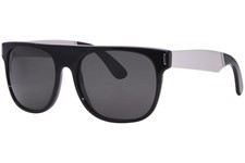 RetroSuperFuture Flat Top 770 W12 Sunglasses Black/Silver/Grey Lenses Pilot 57mm