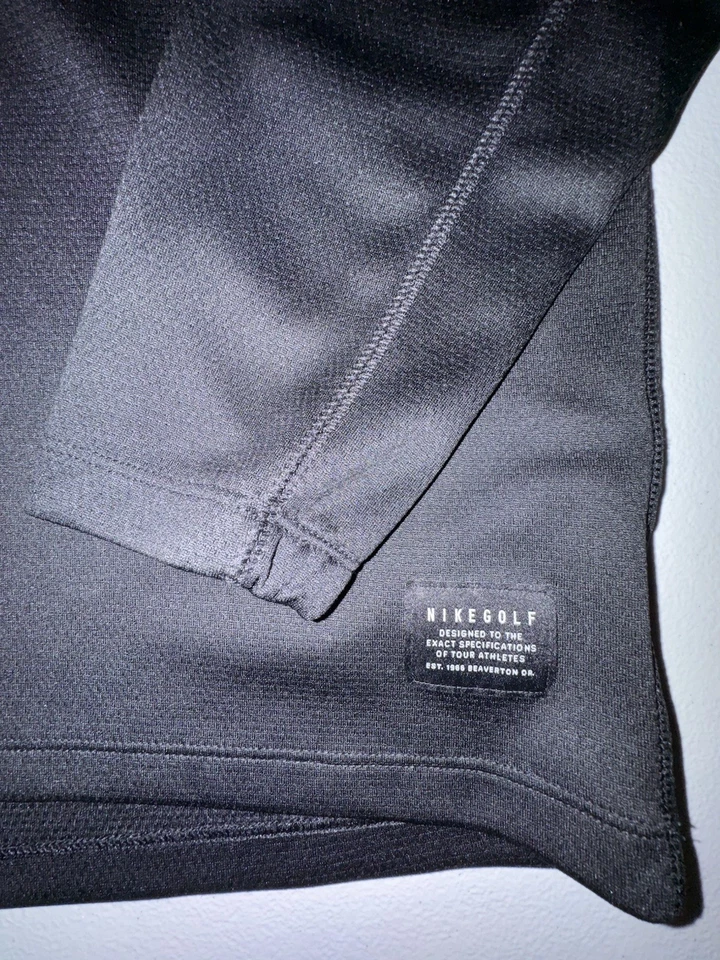 Suéter masculino Baylor Bears Nike Dri-Fit pulôver médio quarto zíper golfe preto - Imagem 4 de 4