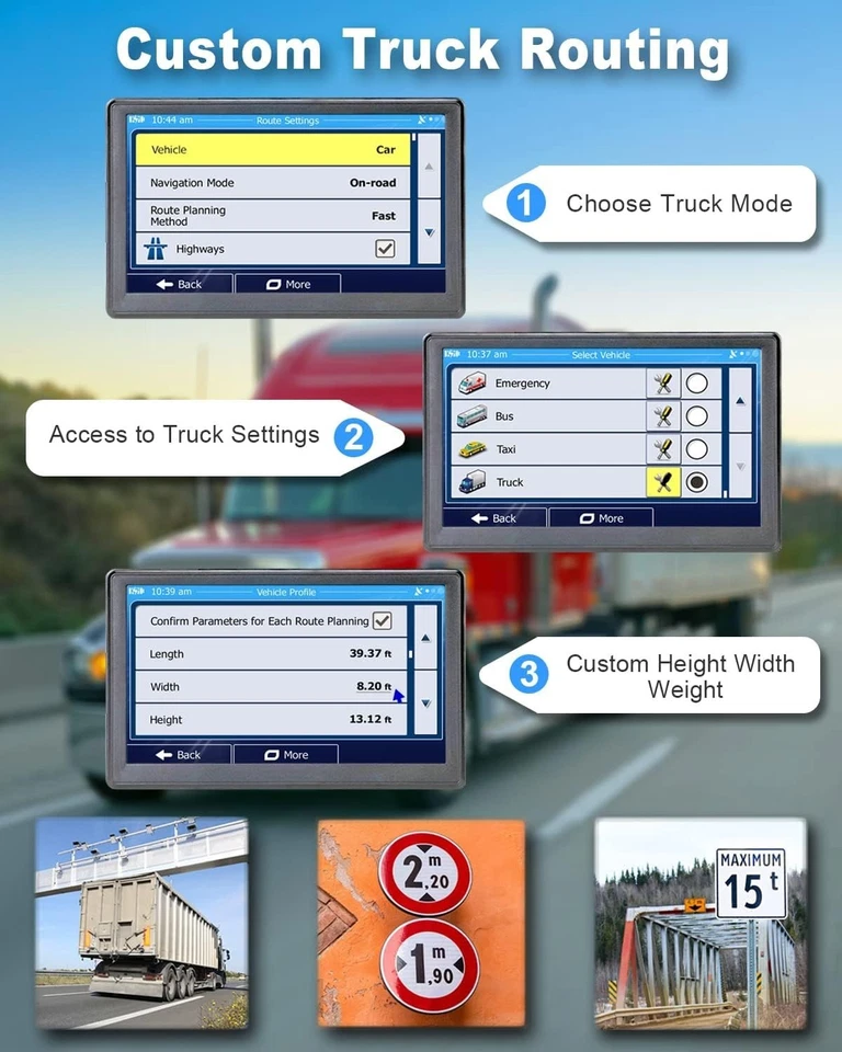 Semi Truck Gps Commercial Driver Big Rig Accessories Navigation System Trucker.. - Image 4 of 4