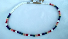 Rasta Ethnic Tribal Surfer Puka Heishi Necklace 18" Teen Men USA Seller New