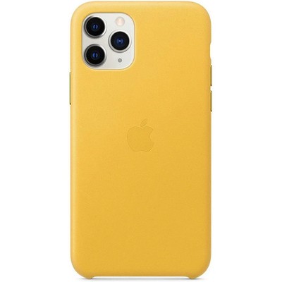 Apple iPhone 11 Pro Max Leder Case Meyer Zitronengelb Hülle Original Neu