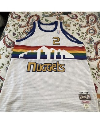 Mitchell & Ness Alex English #2 Denver Nuggets Jersey Vintage, Size 52