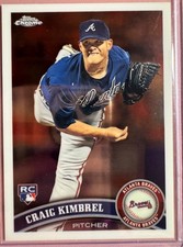 2011 Topps Chrome Craig Kimbrel Refractor RC Rookie #195 Baseball Card. rookie card picture
