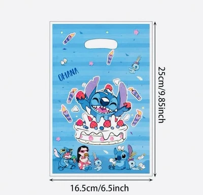 15 X Lilo & Stitch party bags for birthdays events Free stickers & free Postage