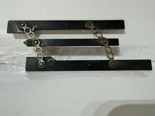 Antique 6” Ebony & Brass Parallel Rule Navigation Nautical Navigation Navy etc