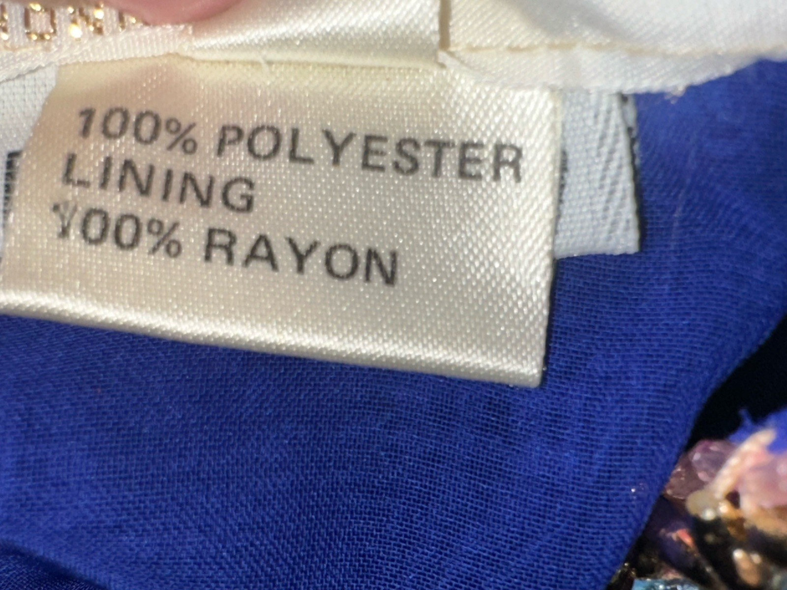 Vintage Victoria Royal Ltd Womens Size 8 Blue Beaded Evening Gown Formal Dress