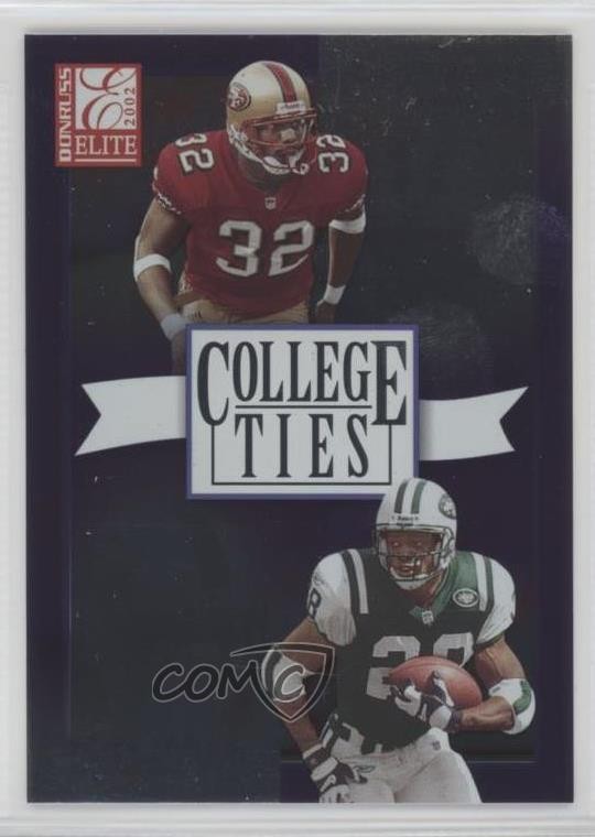 2002 Donruss Elite College Ties /1600 Kevan Barlow Curtis Martin #CT-19 HOF 0o9
